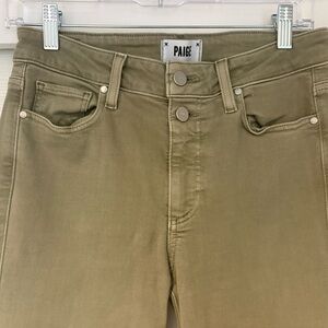 PAIGE Sage Green Hoxton Ankle Jeans